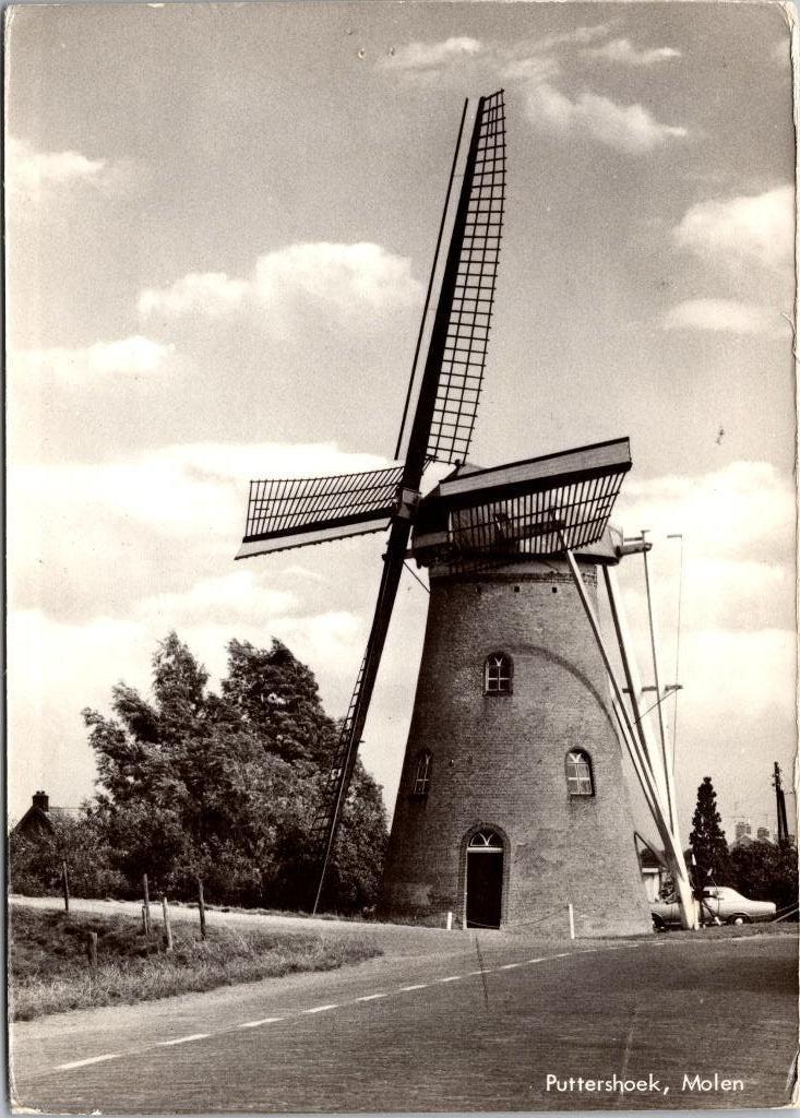 Puttershoek - Molen, Verzenden, 1960 tot 1980, Gelopen, Zuid-Holland