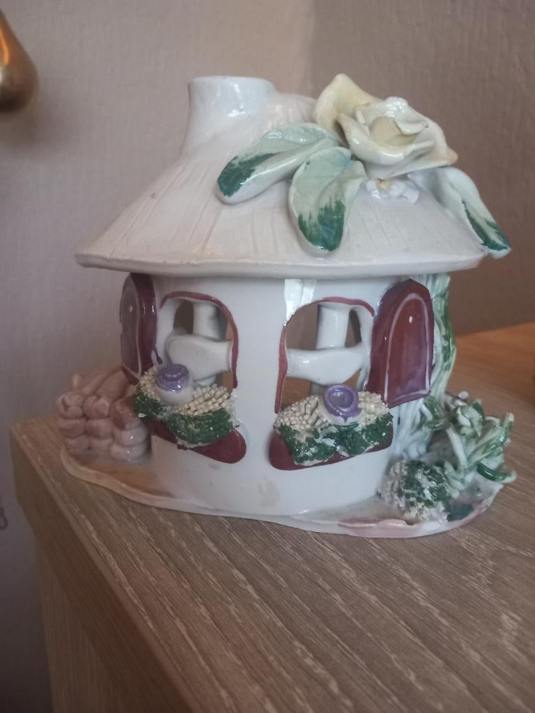 Vintage Theelicht huisje, Ophalen of Verzenden