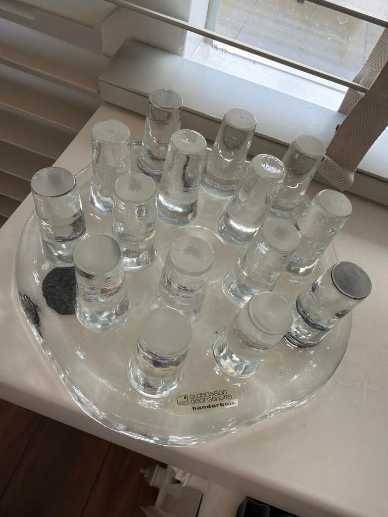 Vintage  theelicht van Georgshütte  Germany Jaren 70, Antiek en Kunst, Ophalen