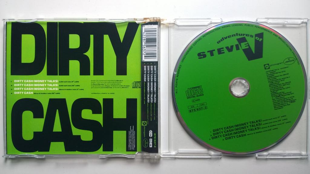 Adventures Of Stevie V - Dirty Cash, Maxi-single, Ophalen of Verzenden, Zo goed als nieuw, 1 single