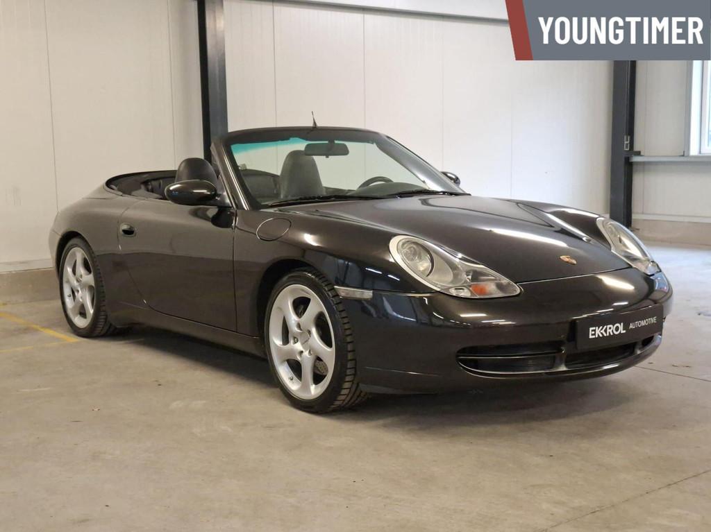 Porsche 911 Cabrio 3.4 Carrera 4 Automaat ( Youngtimer ), Auto's, Gebruikt, Zwart, Cabriolet, 4 stoelen