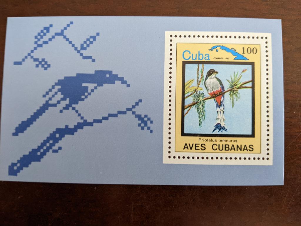 CUBA 1983; BLOK VOGEL LEES, Verzenden, Postfris, Dier of Natuur