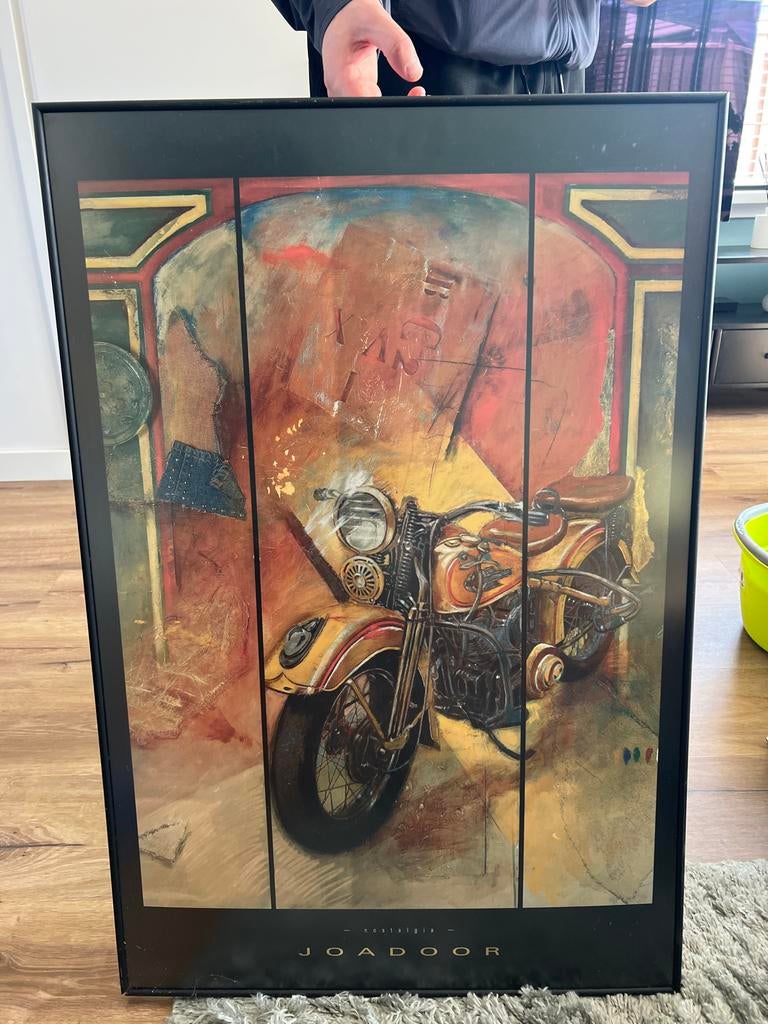 Joadoor poster Harley Davidson, Ophalen, Met lijst, Deurposter of groter, Overige onderwerpen