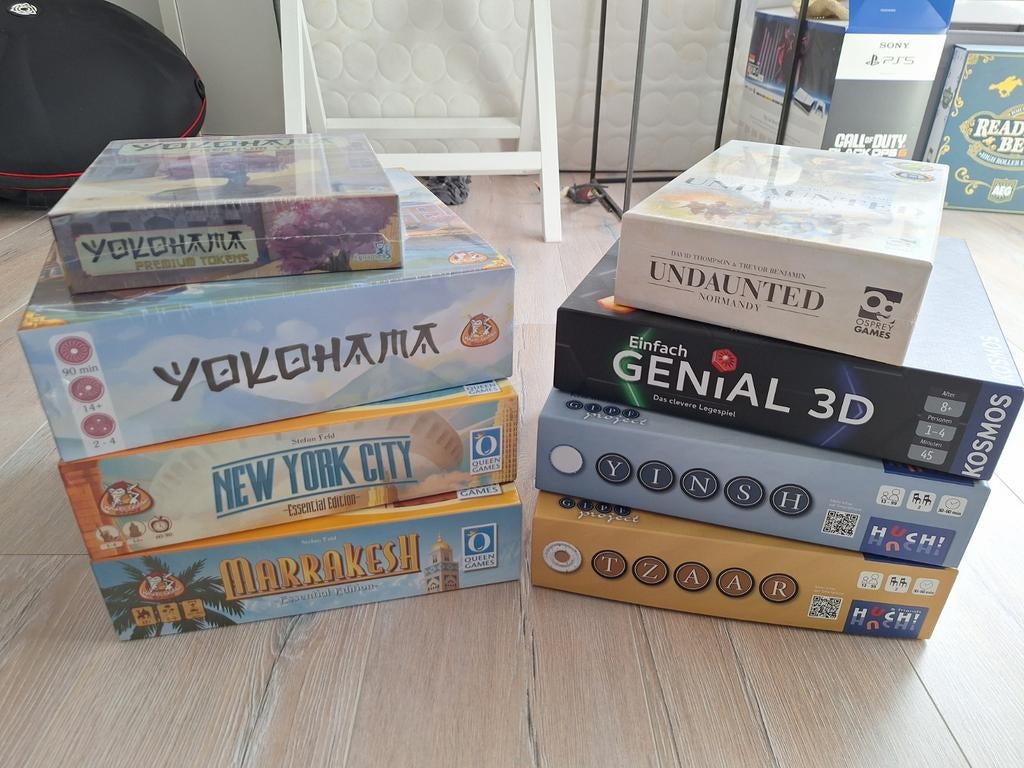 Bordspellen Nieuw en ZGAN: Yokohama, Marrakesh etc., Ophalen of Verzenden, Zo goed als nieuw