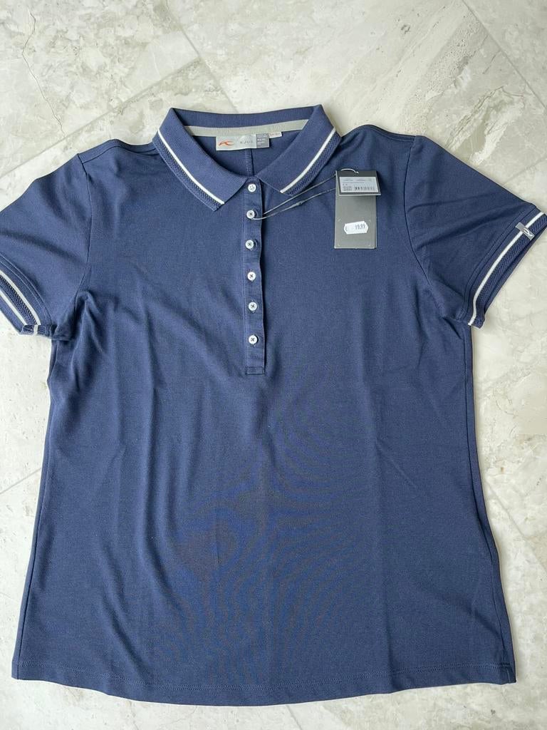 KJUS dames golf polo, maat 42, kleur blauw, Nieuw, Verzenden, Blauw, Maat 42/44 (L)