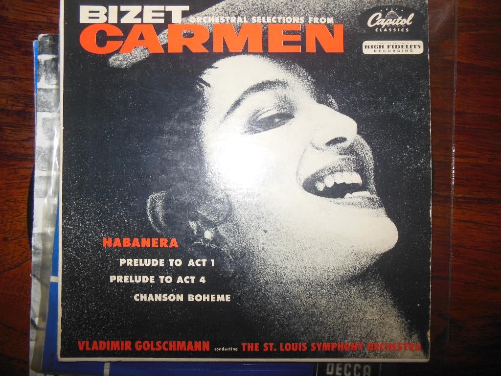 single bizet carmen 45rpm jukebox vinyl capitol records 7'', Gebruikt, 7 inch, Single, Ophalen of Verzenden