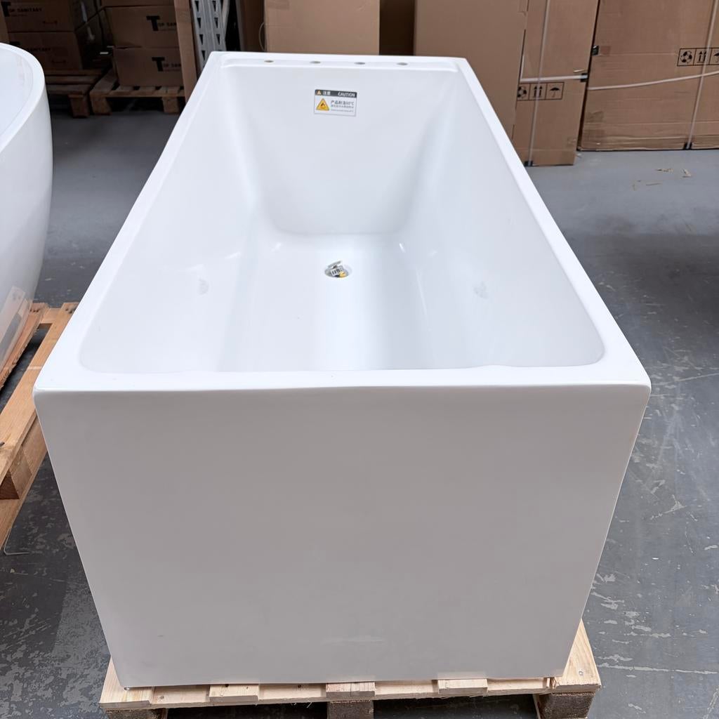 Half vrijstaand design ligbad incl. Kranen 150/70/60 nr241, 60 cm of meer, Ophalen of Verzenden, Krat, Nieuw