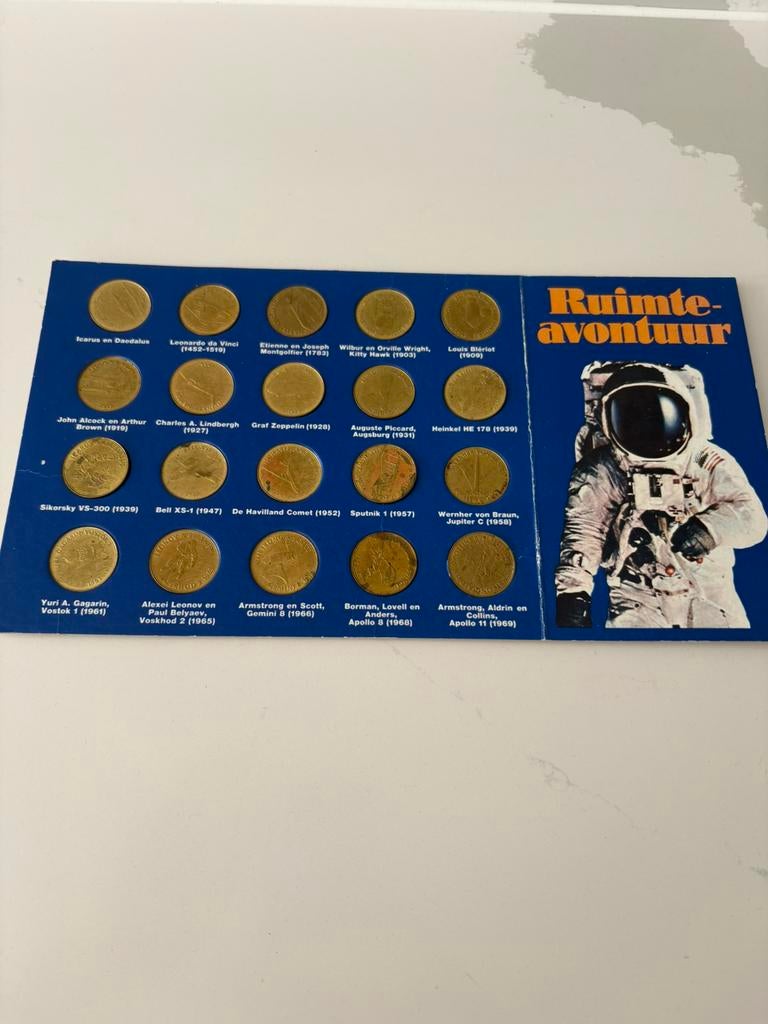 Shell ruimte avontuur penningen set compleer, Verzenden, Zo goed als nieuw, Gebruiksvoorwerp