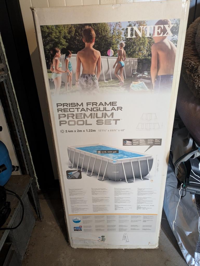 Zwembad Intex, prism frame met veel extra's, Tuin en Terras, Zwembaden, Gebruikt, 200 tot 300 cm, Rechthoekig, Ophalen