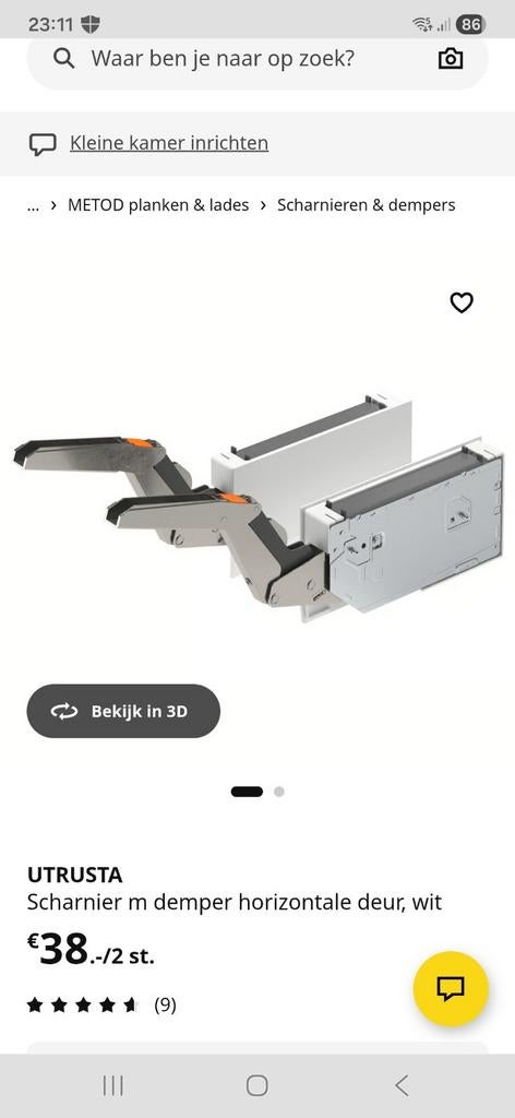 IKEA Scharnieren voor horizontaal openende ladefronten, Ophalen of Verzenden