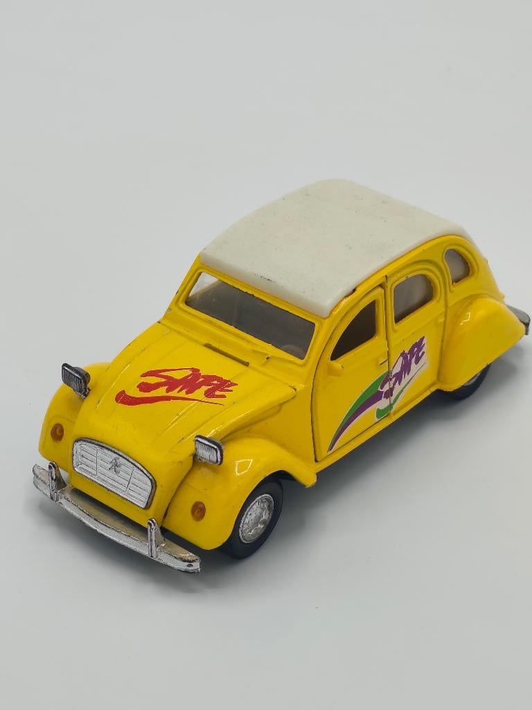 Welly Citroën 2CV geel, Ophalen of Verzenden, Zo goed als nieuw, Auto, Overige merken