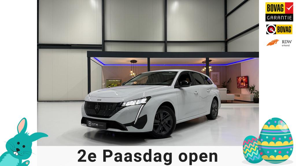 Peugeot 308 130pk Allure Trekhaak Navi, Leer Bekleding, Trek, 12 maanden, 1250 kg, Leder en Stof, Wit