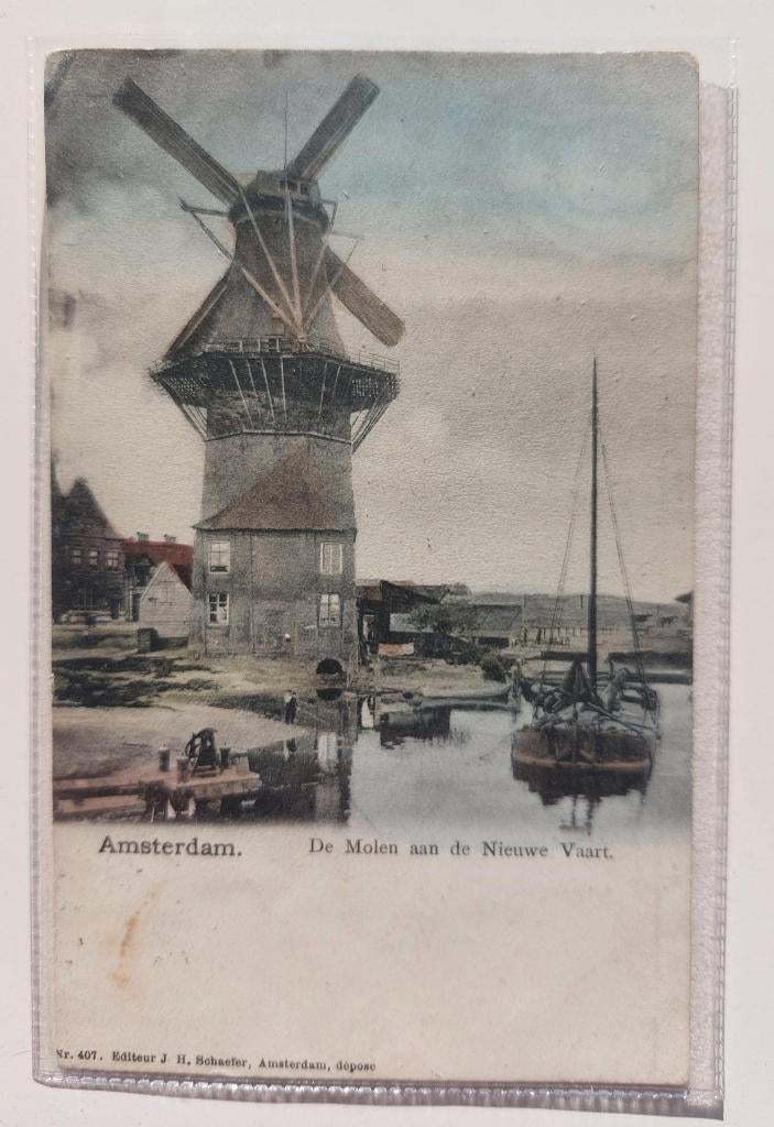 Molen de Gooyer Amsterdam, Ophalen of Verzenden, Voor 1920, Gelopen, Noord-Holland
