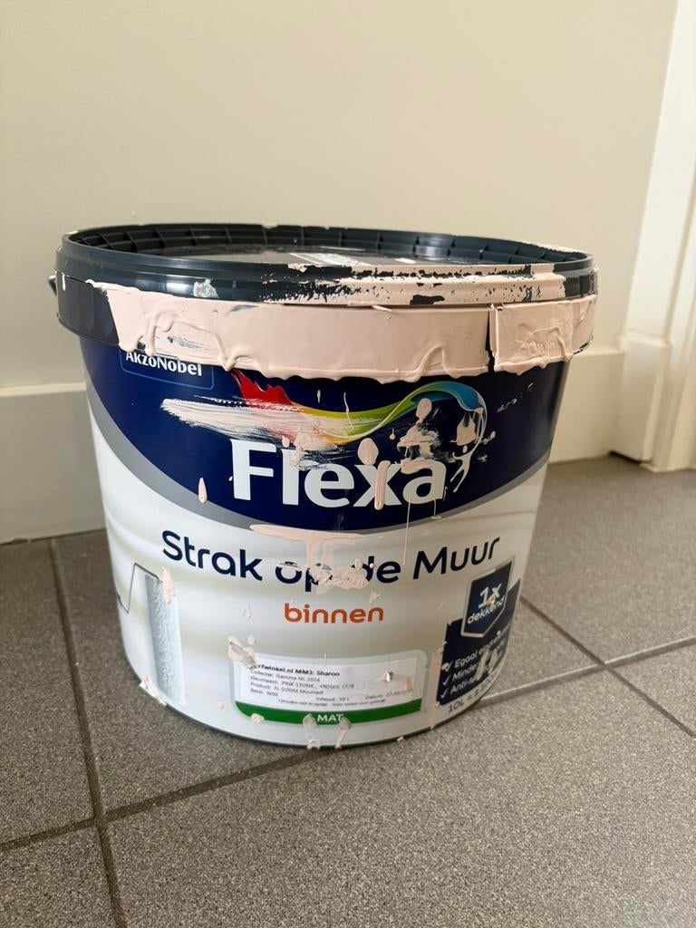 Flexa muurverf pink stone, Ophalen, Zo goed als nieuw, Beige, Verf