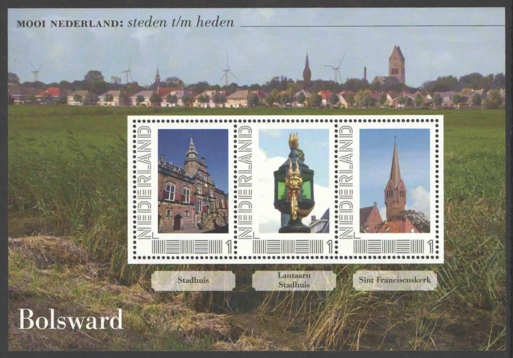 Mooi Nederland Steden t/m Heden: Bolsward 2, Ophalen of Verzenden, Na 1940, Postfris