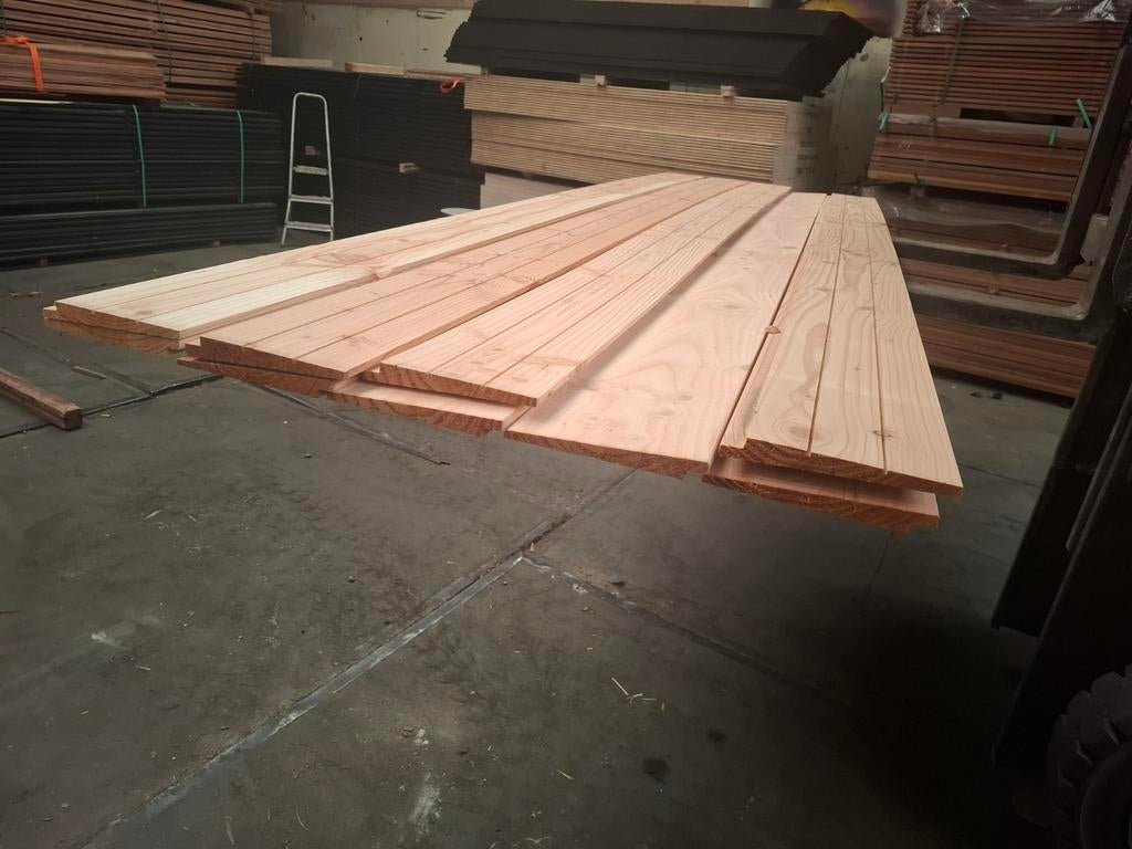 12 st douglas zweeds rabat planken 4 m bezorgen mogelijk, Ophalen, Nieuw