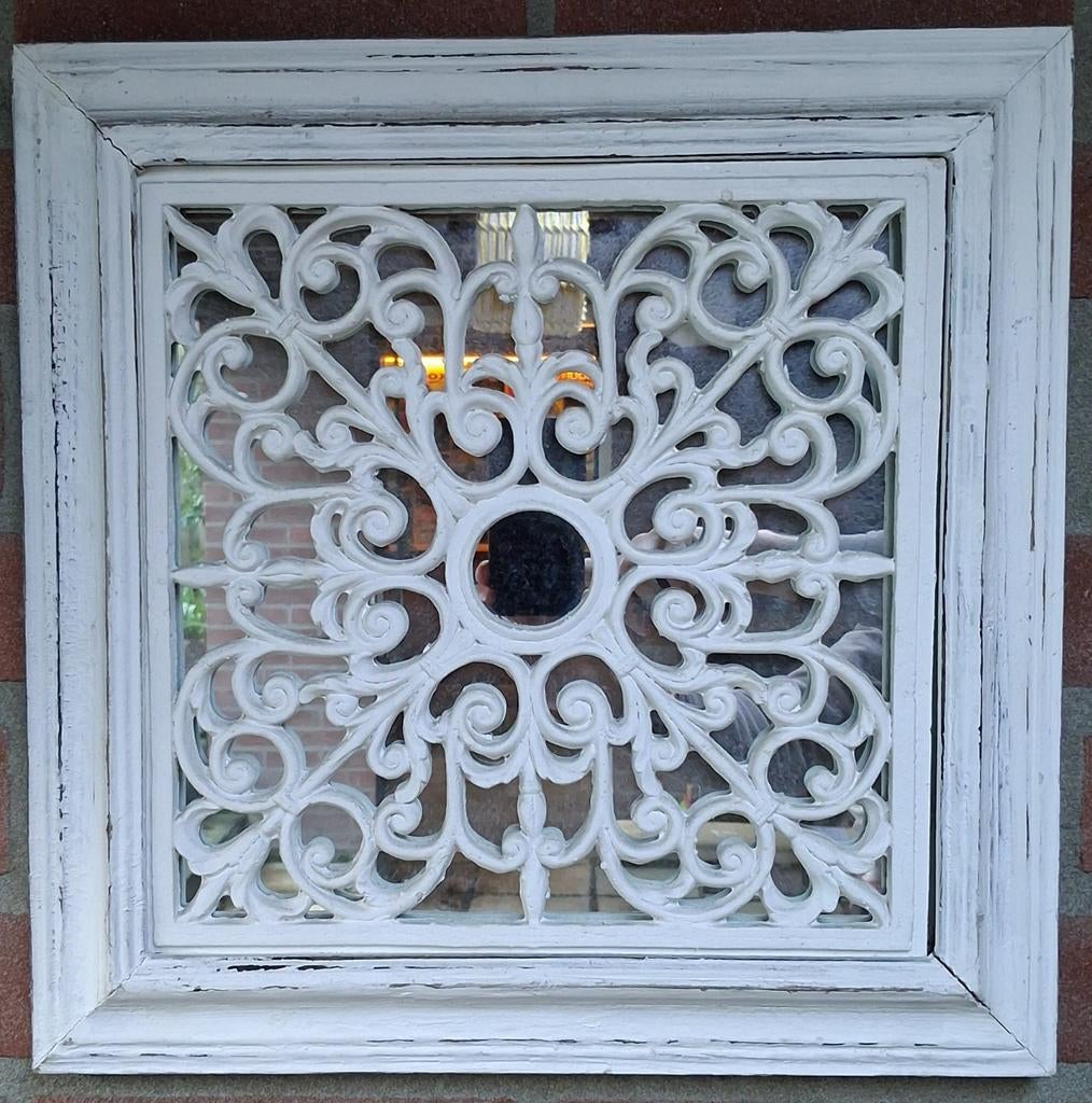 2 stuks decoratieve spiegel wandpanelen, Minder dan 50 cm, Gebruikt, Vierkant, Ophalen of Verzenden