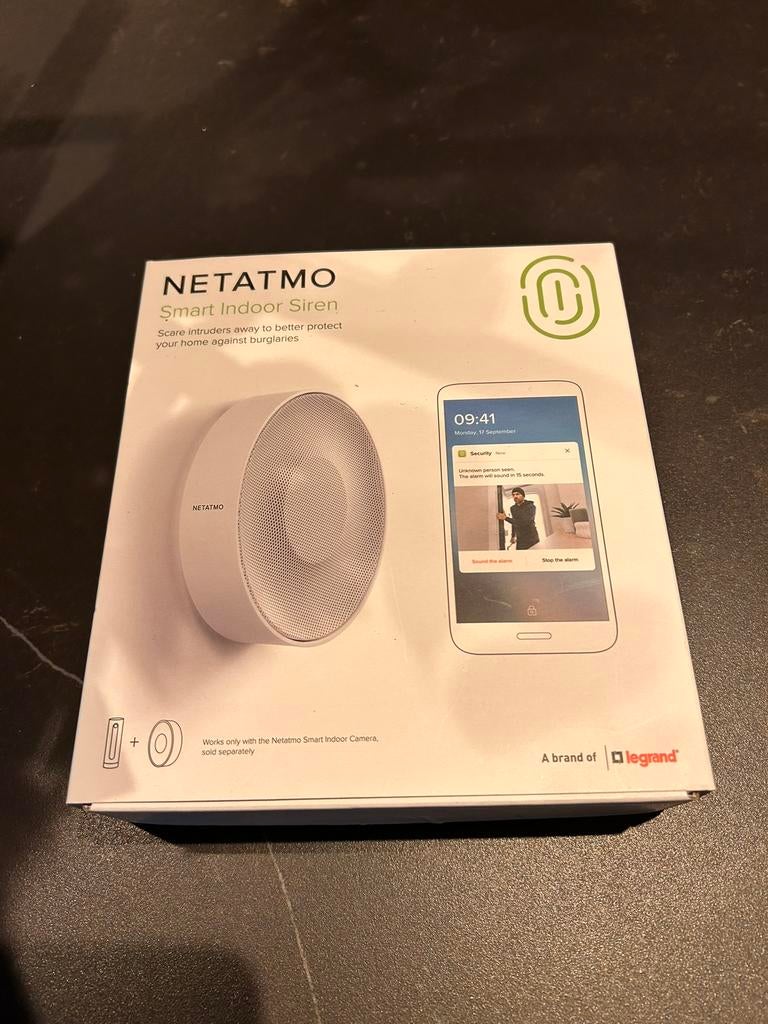Netatmo slimme binnensirene NA-NIS01, Ophalen of Verzenden, Nieuw, Sirene, Overige soorten