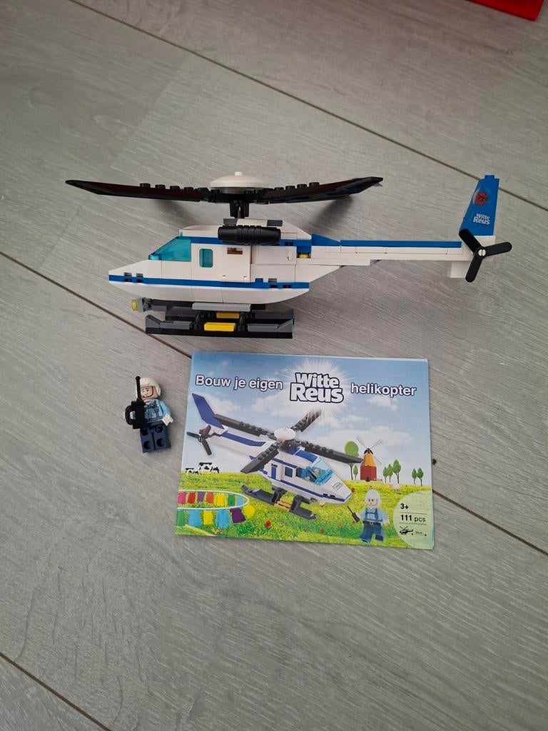 Witte Reus Helikopter Bouwpakket met Figuur, Ophalen of Verzenden, Gebruikt, Overige typen, Helikopter