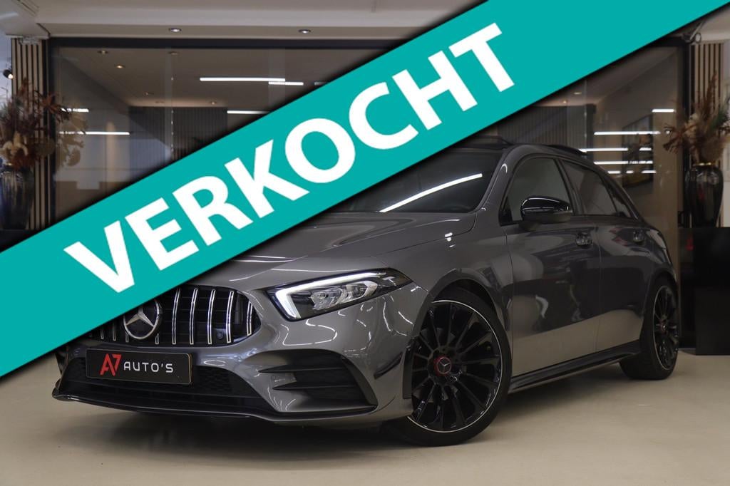 Mercedes-Benz A-klasse 200 Business Solution AMG PANO/CAM/LA, Gebruikt, Euro 6, 4 cilinders, Alcantara
