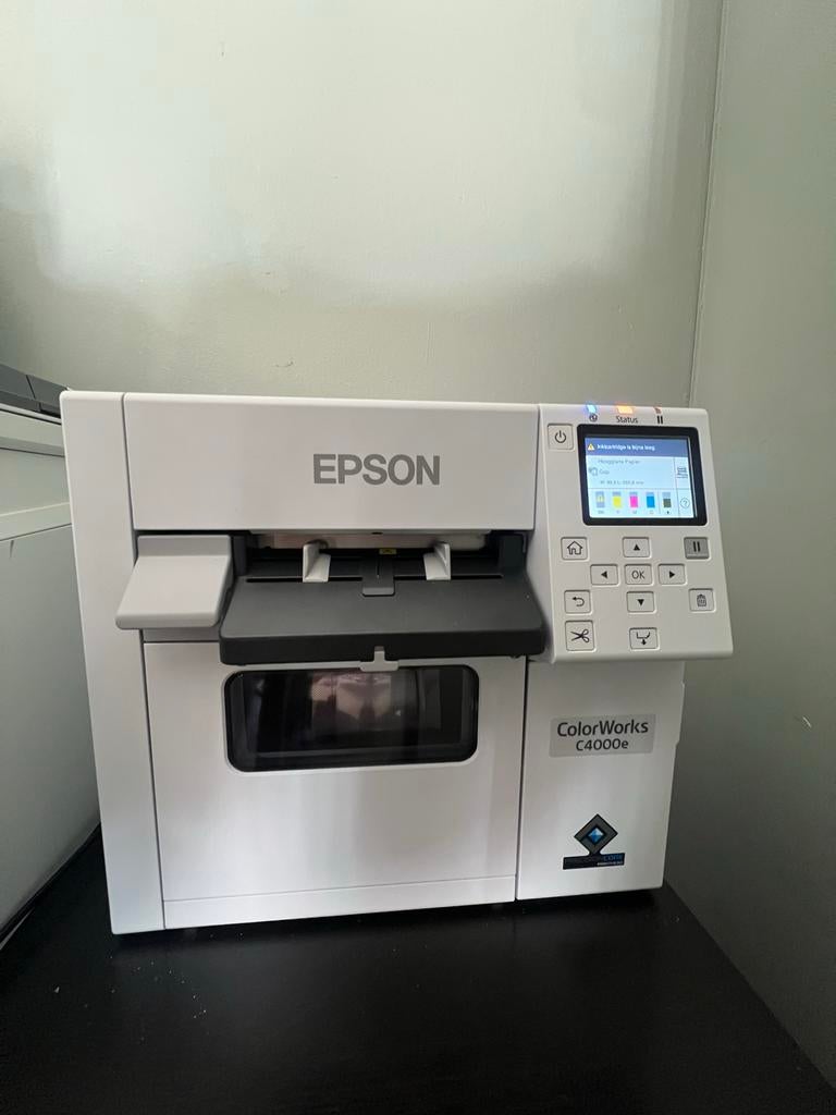 Epson ColorWorks C4000e printer + veel etiketten, Computers en Software, Printers, Gebruikt, Printer, Inkjetprinter, Kleur printen