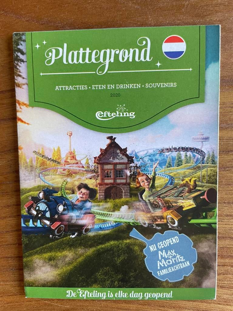 Efteling Plattegrond 2020 - Max & Moritz, Verzamelen, Ophalen of Verzenden, Zo goed als nieuw, Overige typen