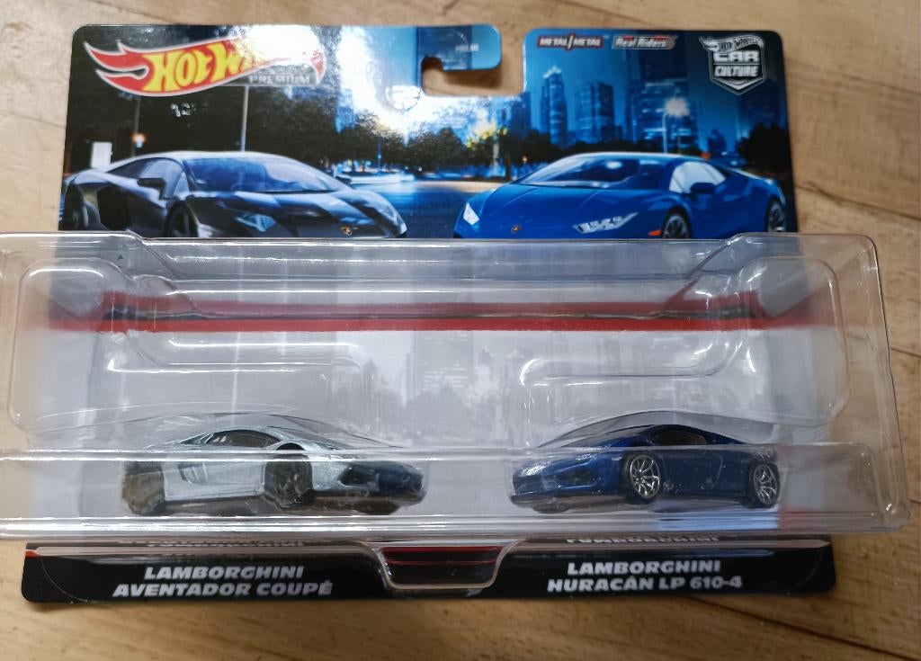 Hot Wheels duo 2 pack Lamborghini Aventador Coupé Huracán, Hobby en Vrije tijd, Ophalen of Verzenden, Nieuw, Auto