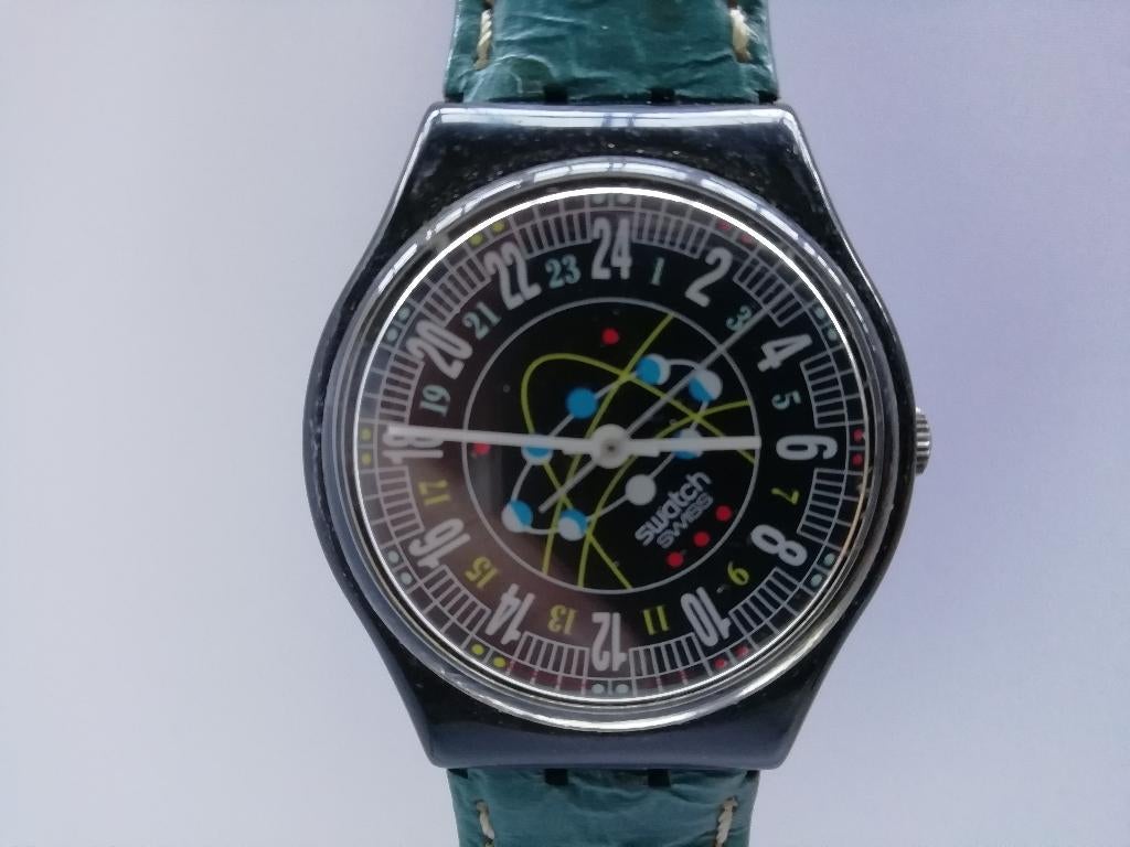 Vintage Swatch GB152 ELLYPTING horloge uit 1993, Swatch, Ophalen of Verzenden, Kunststof, Zakhorloge