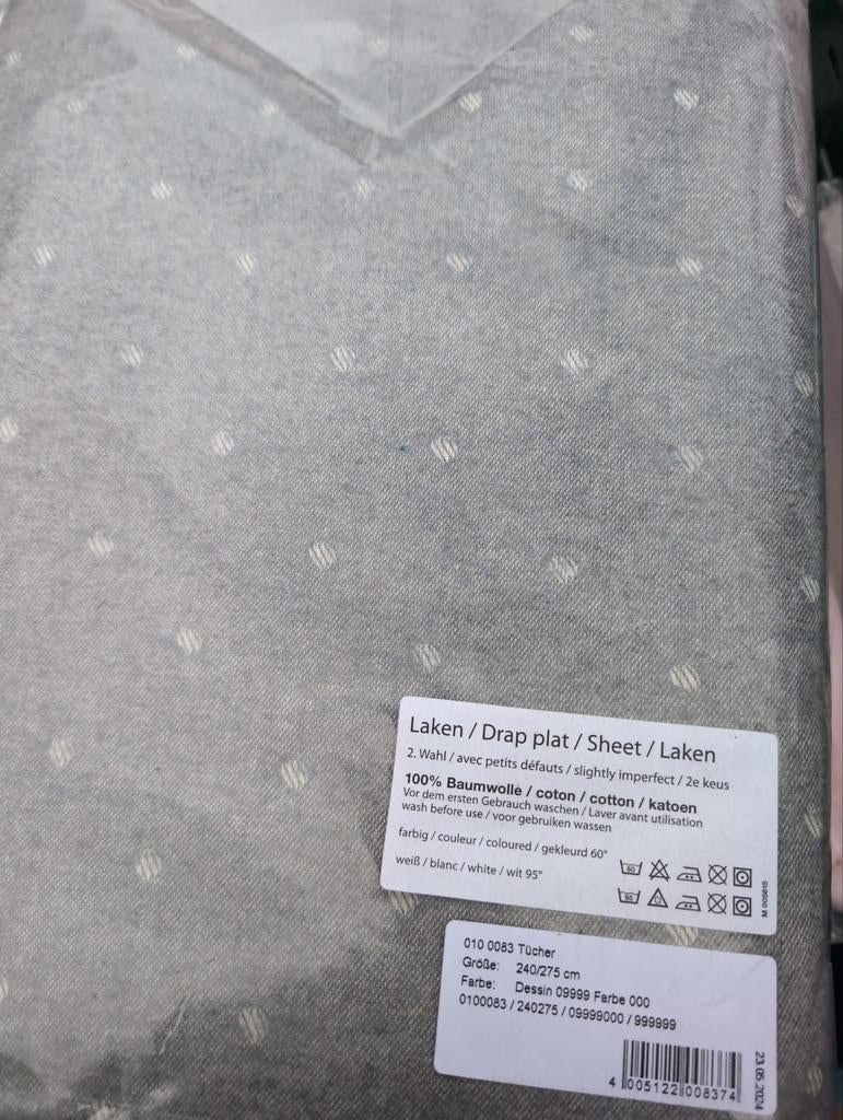 Flanel laken 240z275, Nwa, Pa, Overige typen, Nieuw