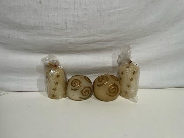 4 mooie kerst kaarsjes *, Diversen, Kerst, Nieuw, Ophalen of Verzenden