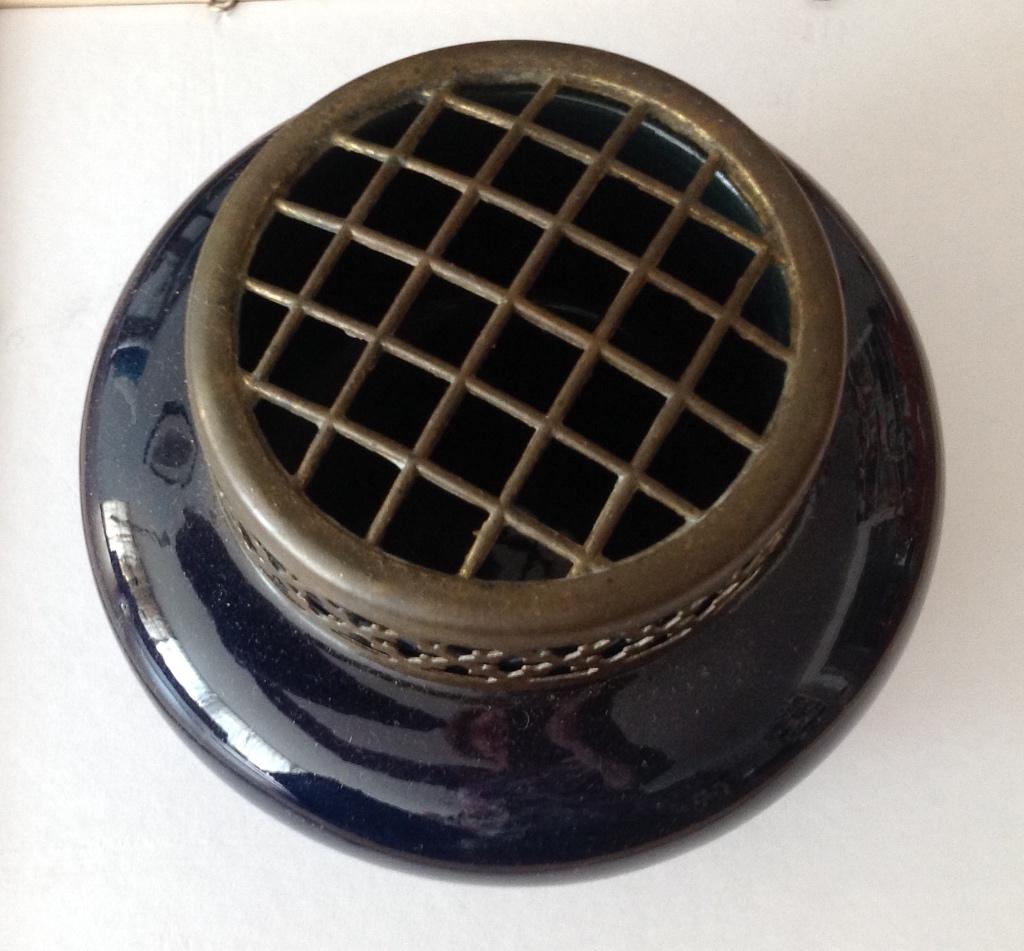 Vintage Vaas bloemenhouder met rooster, Ophalen of Verzenden