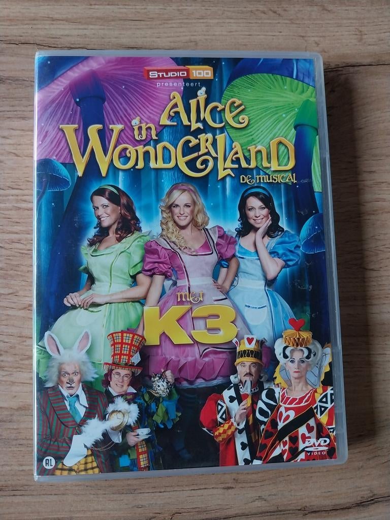 Alice in wonderland de musical met k3 dvd, Alle leeftijden, Ophalen of Verzenden, Zo goed als nieuw