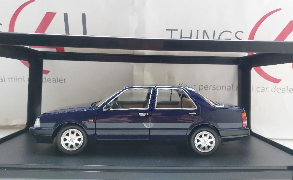 Mitica 1:18 Lancia Thema 6V 1984 donkerblauw nieuw, Ophalen of Verzenden, Nieuw, Auto, Overige merken