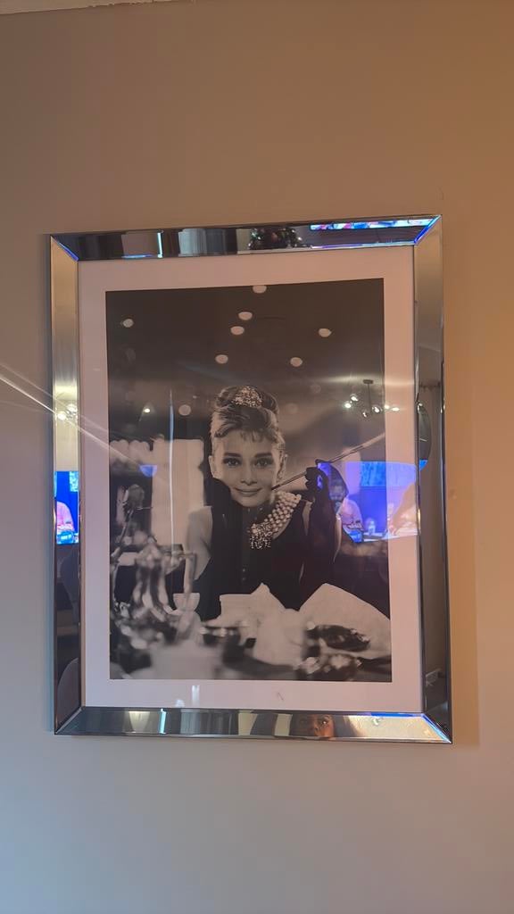 2 Fotolijsten met spiegelrand -/+ 60x80 cm, Ophalen, Overige materialen, Gebruikt, 75 cm of meer