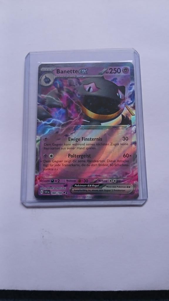 Duitse pokémonkaart Banette EX 088/198, Ophalen of Verzenden, Zo goed als nieuw, Losse kaart