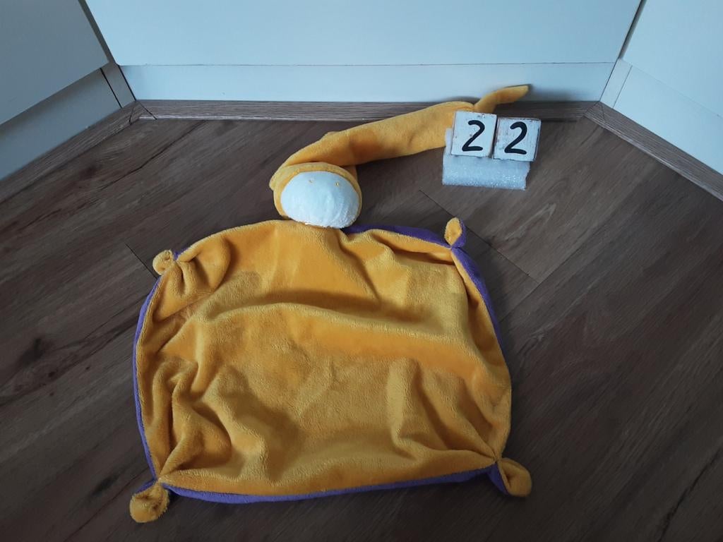 Difrax softdoek tutpop groot geel paars, Ophalen, Zo goed als nieuw, Overige typen