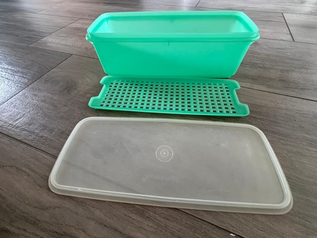 Tupperware 784-8 bewaardoos, Huis en Inrichting, Keuken | Tupperware, Gebruikt, Overige typen, Groen, Ophalen of Verzenden