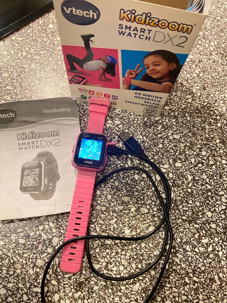 Smartwatch horloge Vtech DX2 roze, Ophalen of Verzenden, Zo goed als nieuw, Roze, Jongen of Meisje