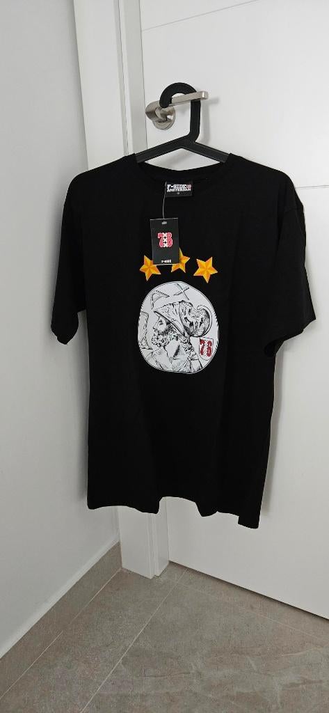 Te koop Ajax shirt, oud logo, f-side, Ophalen of Verzenden, Nieuw, Maat 52/54 (L), Zwart