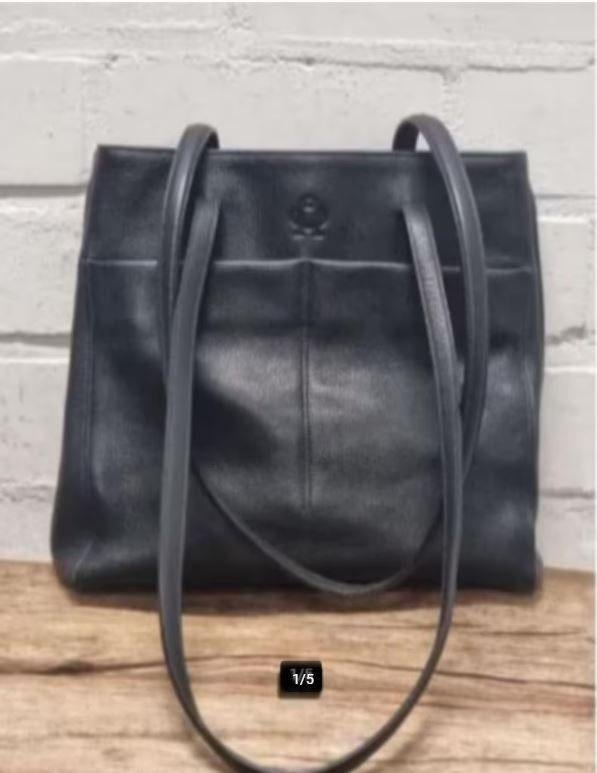 Nobody Handbags Belgium - Prachtige leren schoudertas - ZGAN, Schoudertasje, Zwart, Ophalen of Verzenden, Zo goed als nieuw