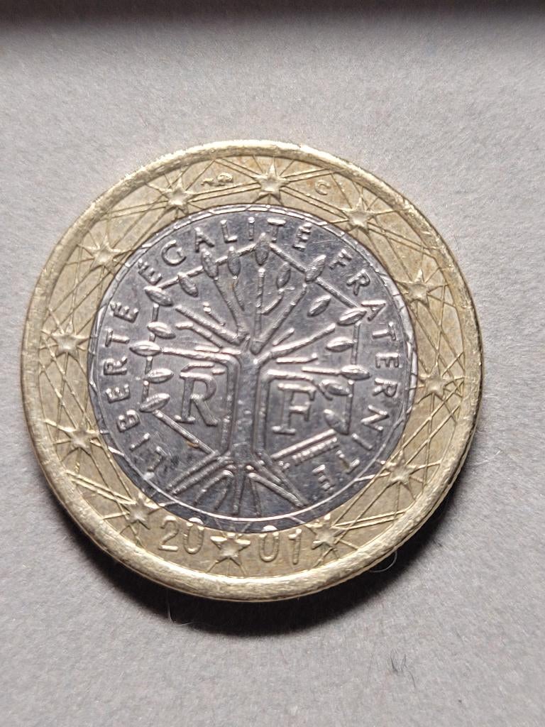 1 euro France 2001 error coin, Ophalen of Verzenden, Frankrijk, 1 euro