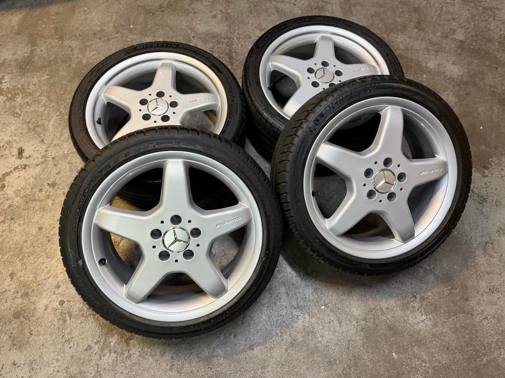 ✅ 18 inch OEM AMG velgen 5x112 W124 W201 W209 W202, Auto-onderdelen, Ophalen, 18 inch, Gebruikt, Banden en Velgen