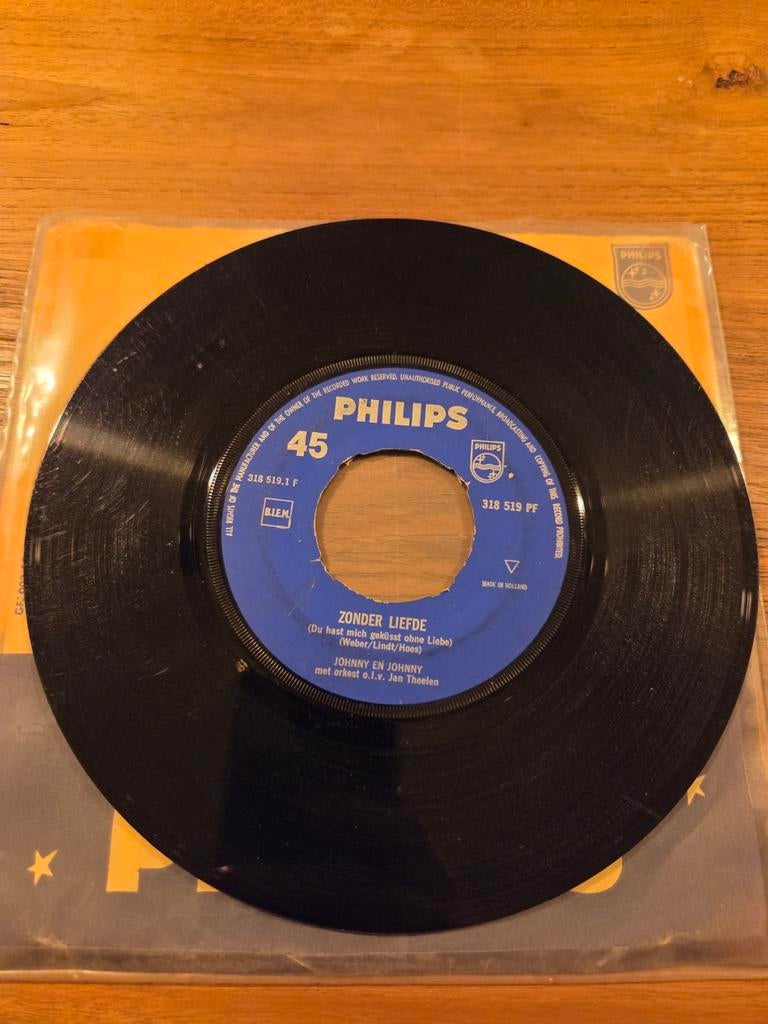 Johnny & Johnny - Zonder liefde, Gebruikt, 7 inch, Single, Ophalen of Verzenden