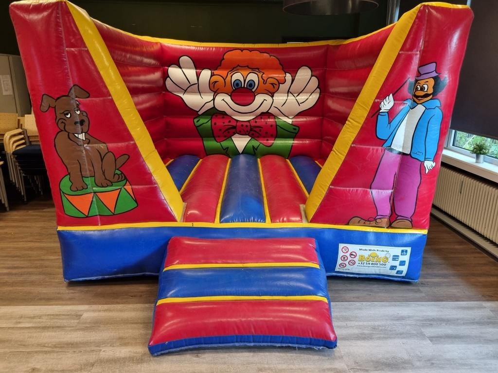 Verhuur springkussen Clown Bakje, Ophalen, Zo goed als nieuw, Overige