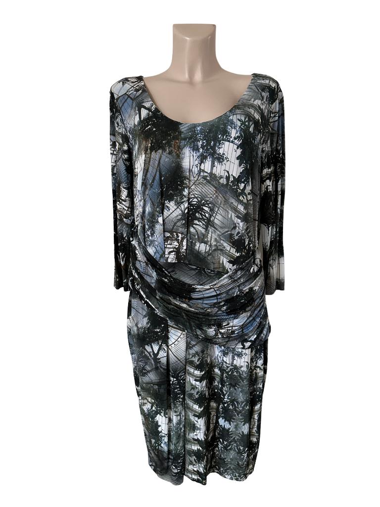 Escada jurk XL, Maat 46/48 (XL) of groter, Ophalen of Verzenden, Zo goed als nieuw, Grijs