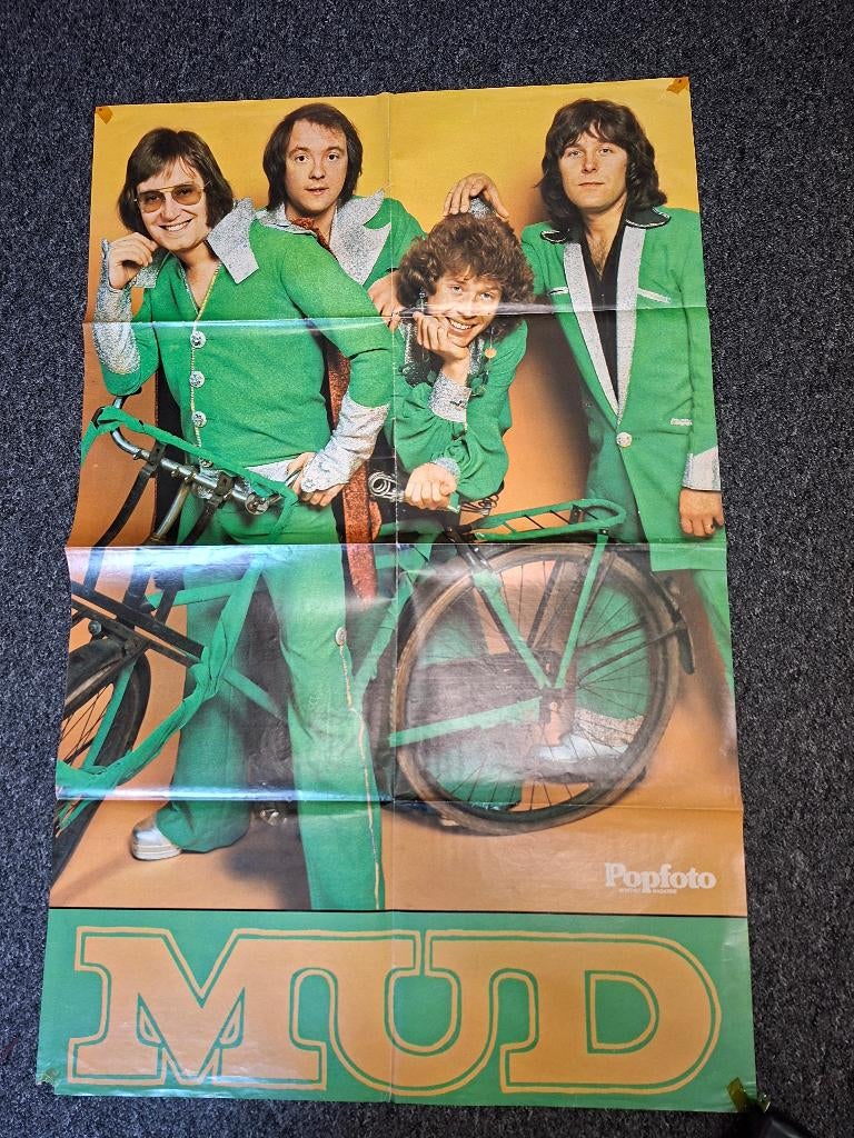 Posters MUD, Rubettes, Ophalen of Verzenden, Gebruikt, A1 t/m A3, Muziek