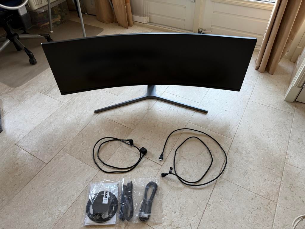 Curved Monitor samsung, Curved, Full HD, Zo goed als nieuw, 60 Hz of minder