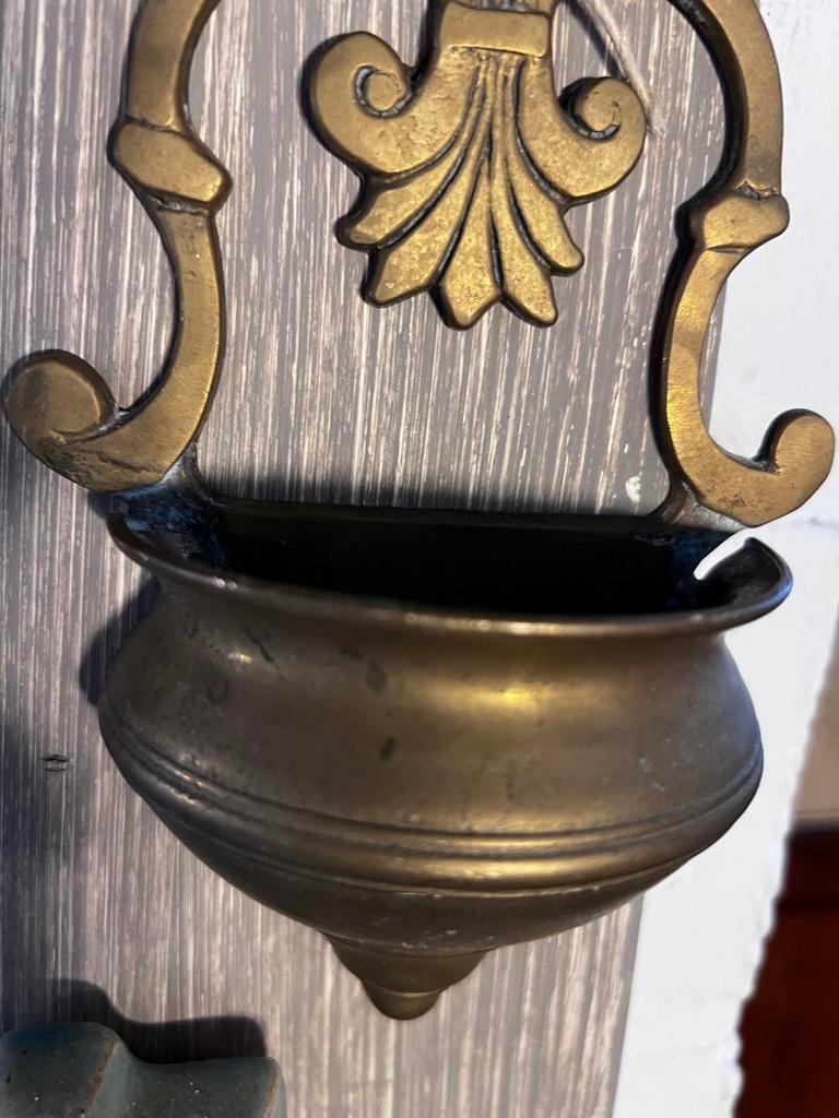 Antiek Bronzen Wijwatervat, Antiek en Kunst, Ophalen of Verzenden