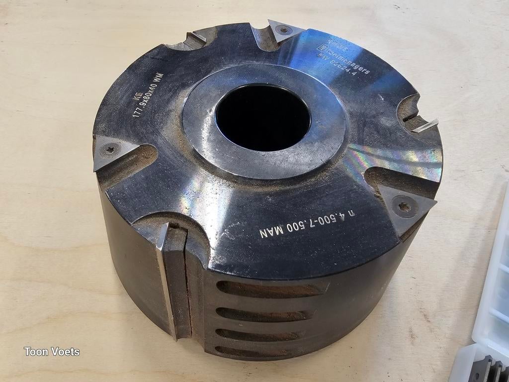 Freeskop hoge schuine kant met wisselmessen, Doe-het-zelf en Verbouw, Gereedschap | Machine-onderdelen en Toebehoren, Zo goed als nieuw