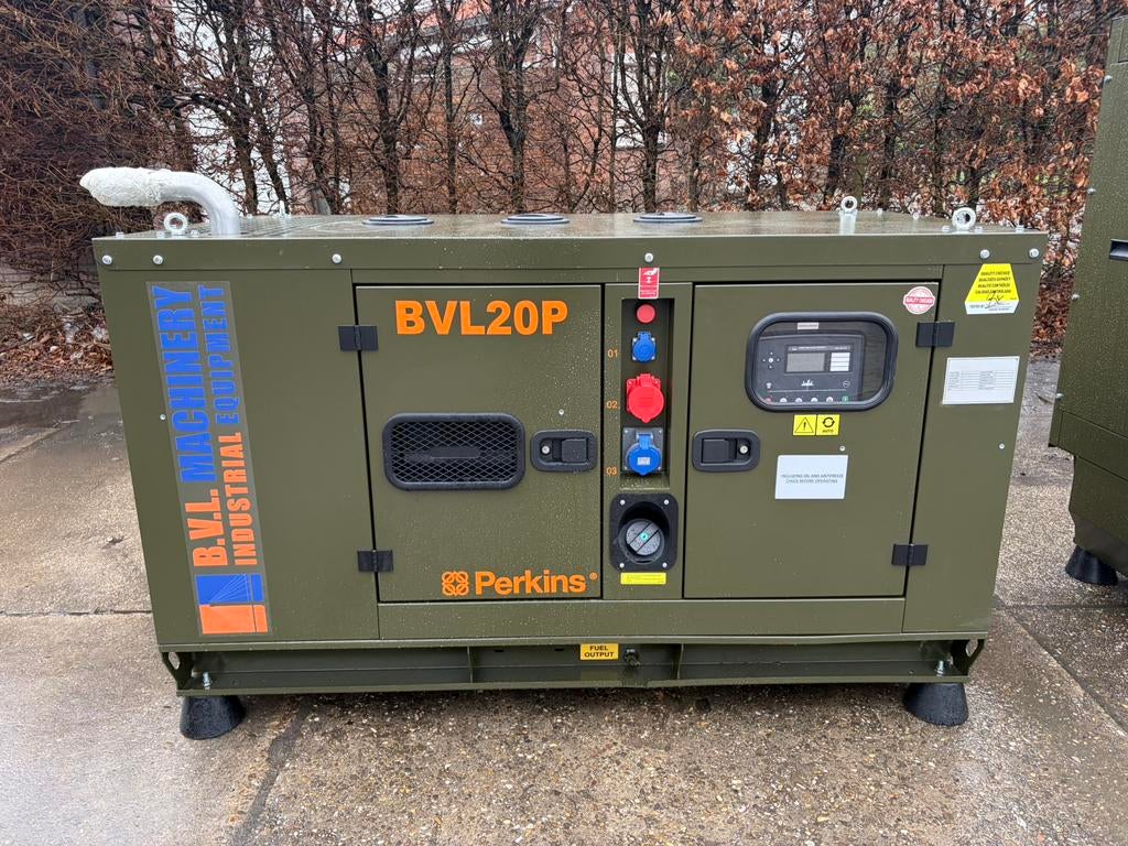 Perkins 20 kVA ARMY Mecc Alte noodstroom aggregaat, Verzenden, Zo goed als nieuw, Dieselolie